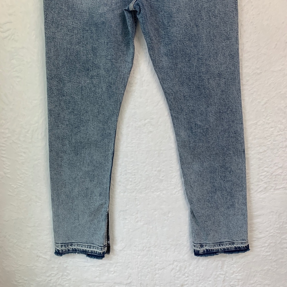 RE/DONE 70's High Rise Skinny Boot Released Hem Jeans in Opal Indigo Sz 32 - Picture 8 of 15